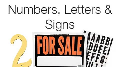 Adhesive Numbers & Letters