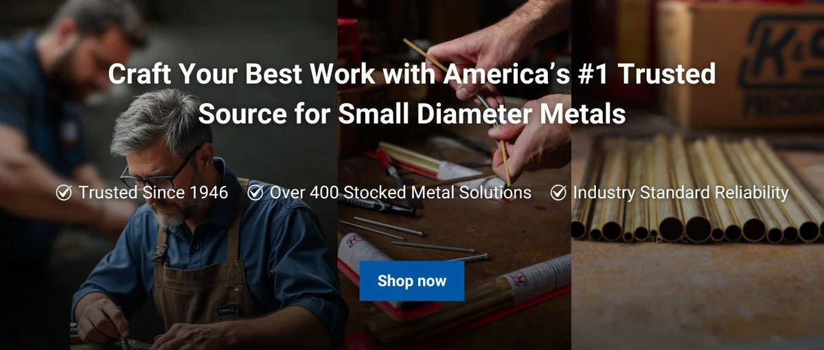 K&S precision metal tubing, rods, and sheets