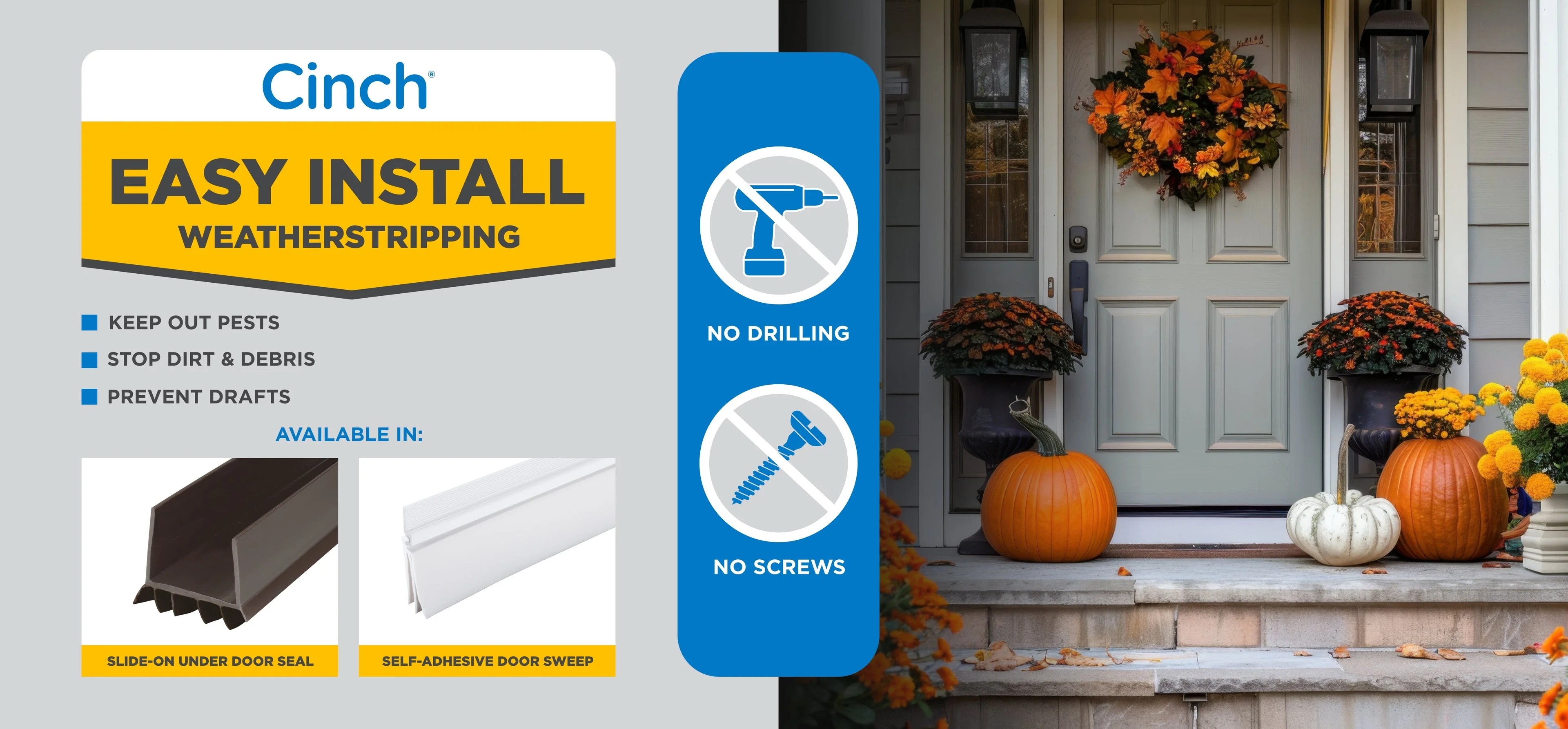 M-D Building Products Cinch door seal system