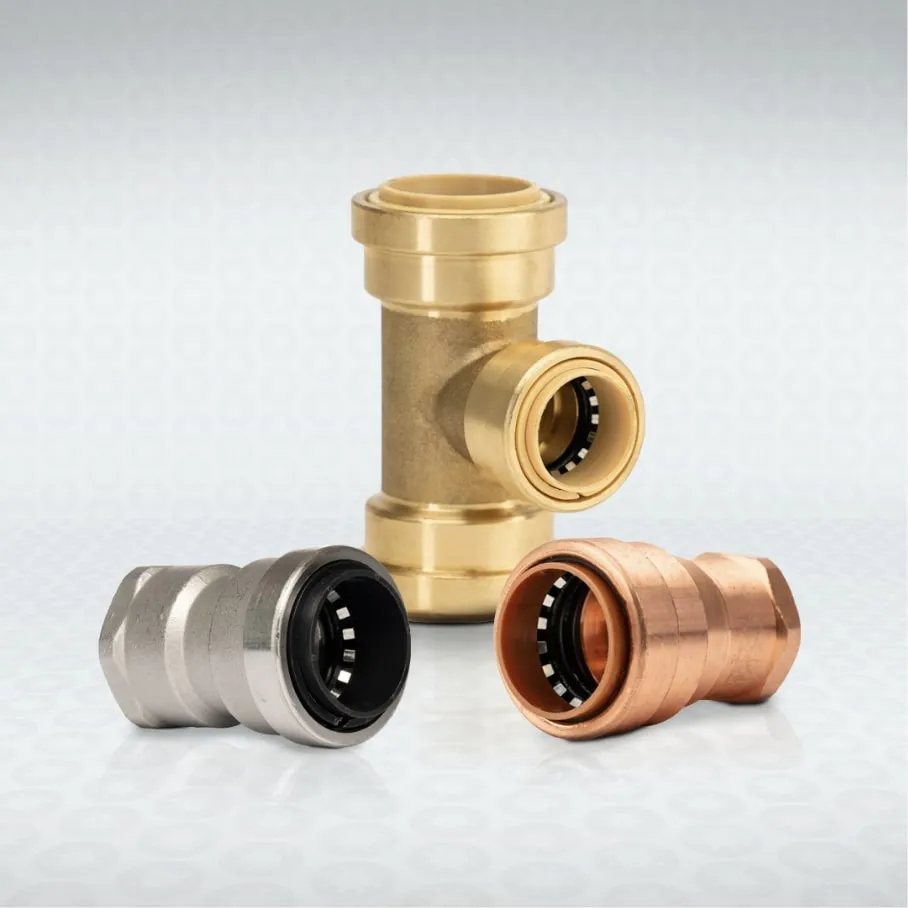 QuickFitting push-to-connect brass plumbing fittings