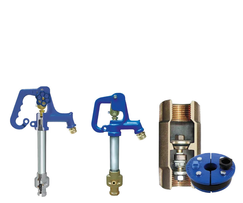 Simmons frost-proof yard hydrant and water well accessories