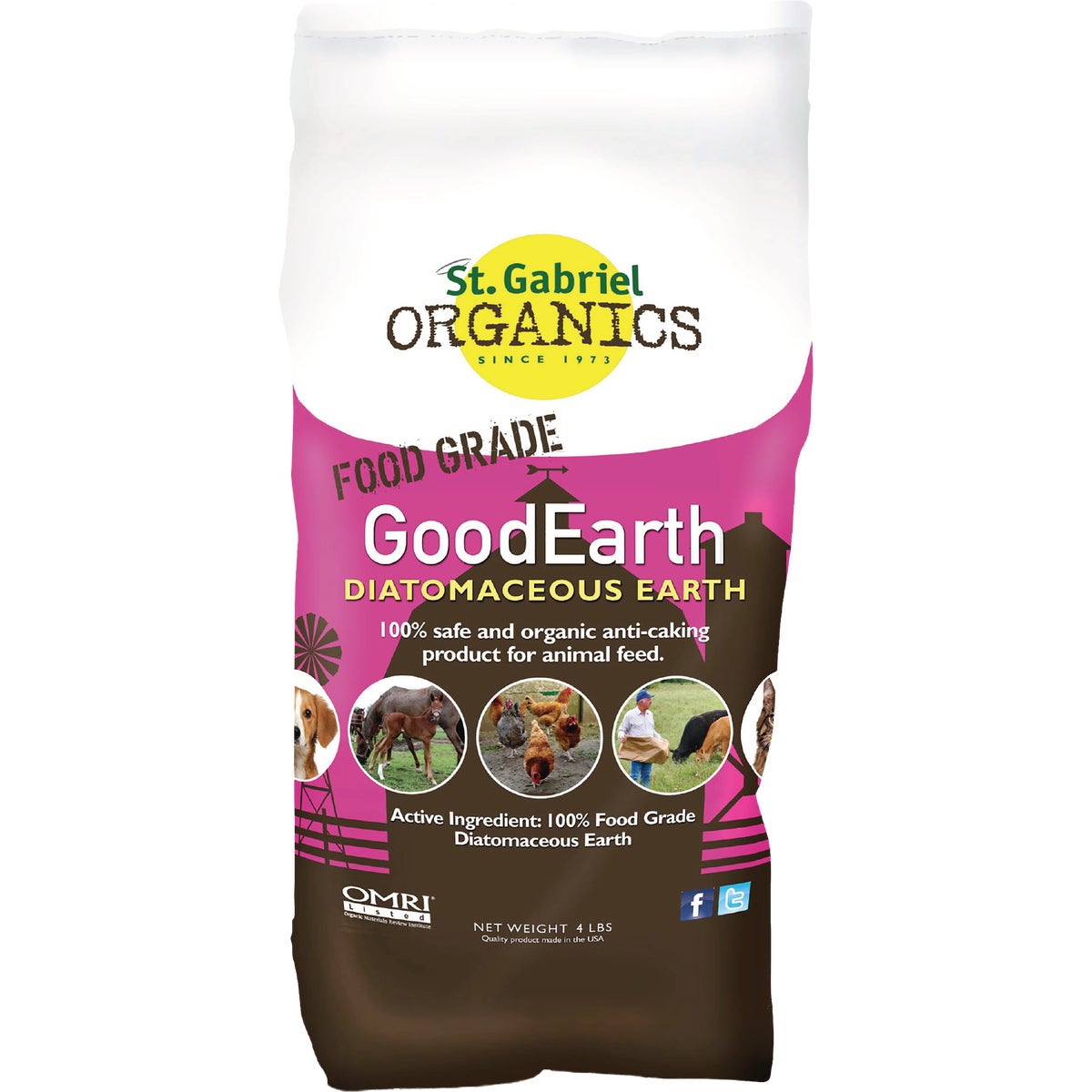 St. Gabriel Organics 4 Lb. Food Grade GoodEarth Diatomaceous Earth
