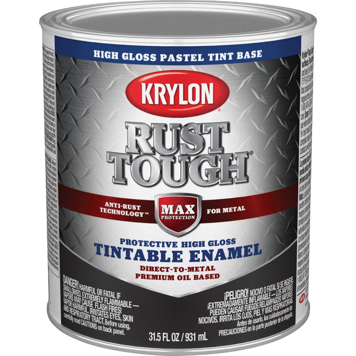 Family Hardware - Krylon Rust Tough Dtm Oil-based Gloss Rust Control  Enamel, Pastel Base, 1 Qt.