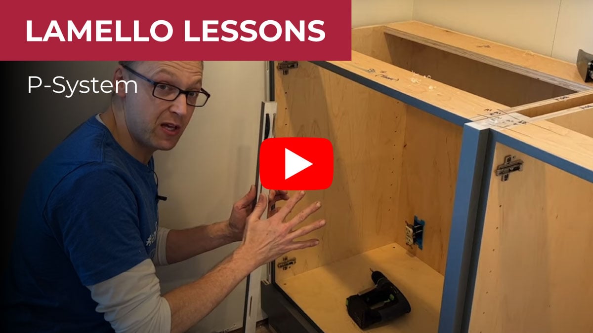 Installing cabinet face frames with the Lamello P-System