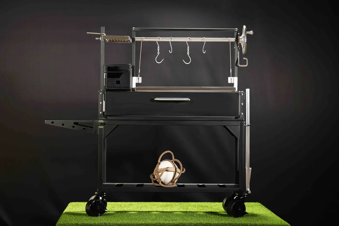 Tagwood BBQ03SI Freestanding Argentine Santa Maria Wood Fire & Charcoal Gaucho Grill — Cold-Rolled Steel
