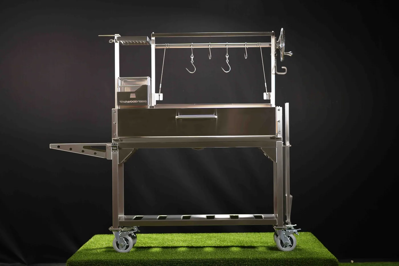 Tagwood BBQ03SS Freestanding Argentine Santa Maria Wood Fire & Charcoal Gaucho Grill