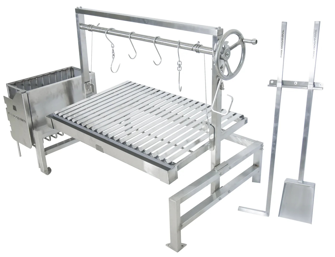 Tagwood BBQ09SS Insert Style Argentine Santa Maria Wood Fire & Charcoal Gaucho Grill