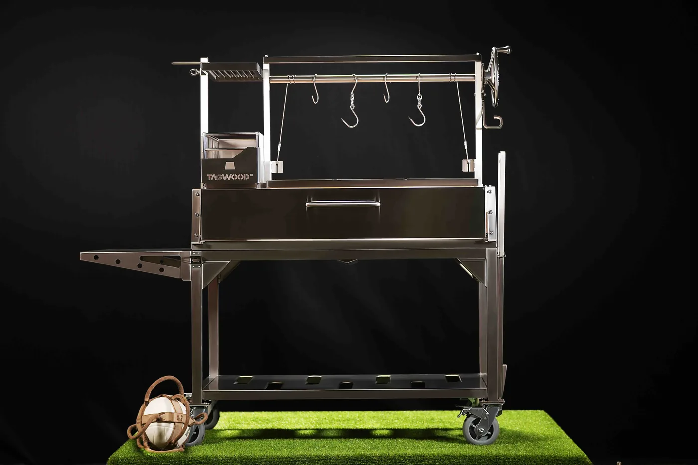Tagwood BBQ23SS XL Freestanding Argentine Santa Maria Wood Fire & Charcoal Gaucho Grill