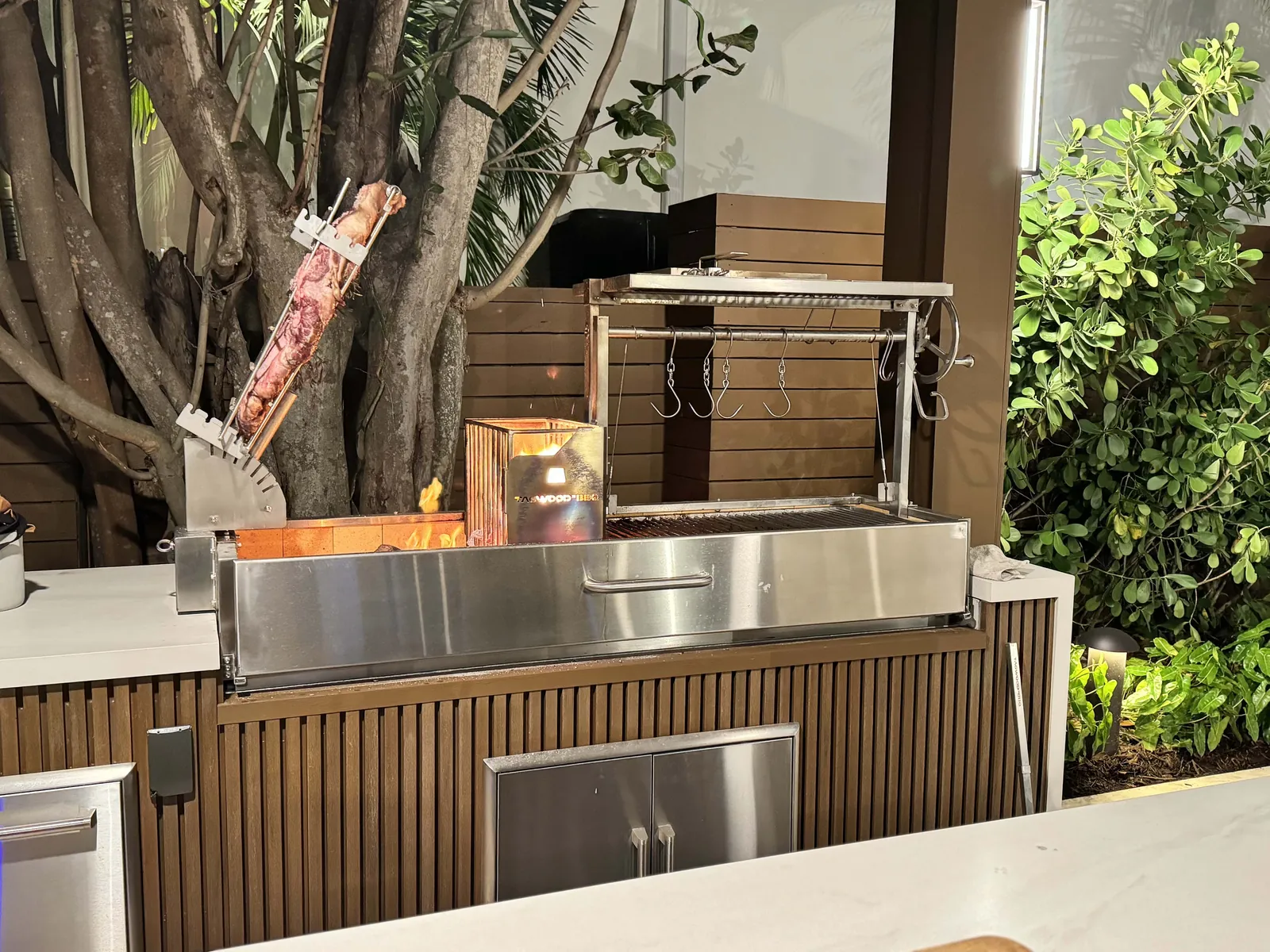 Tagwood BBQ08SS built into an outdoor kitchen island